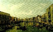vy over canal grande i venedig Canaletto